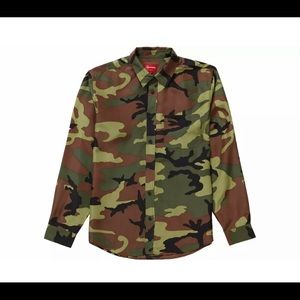 New Supreme silk camo shirt woodland camo